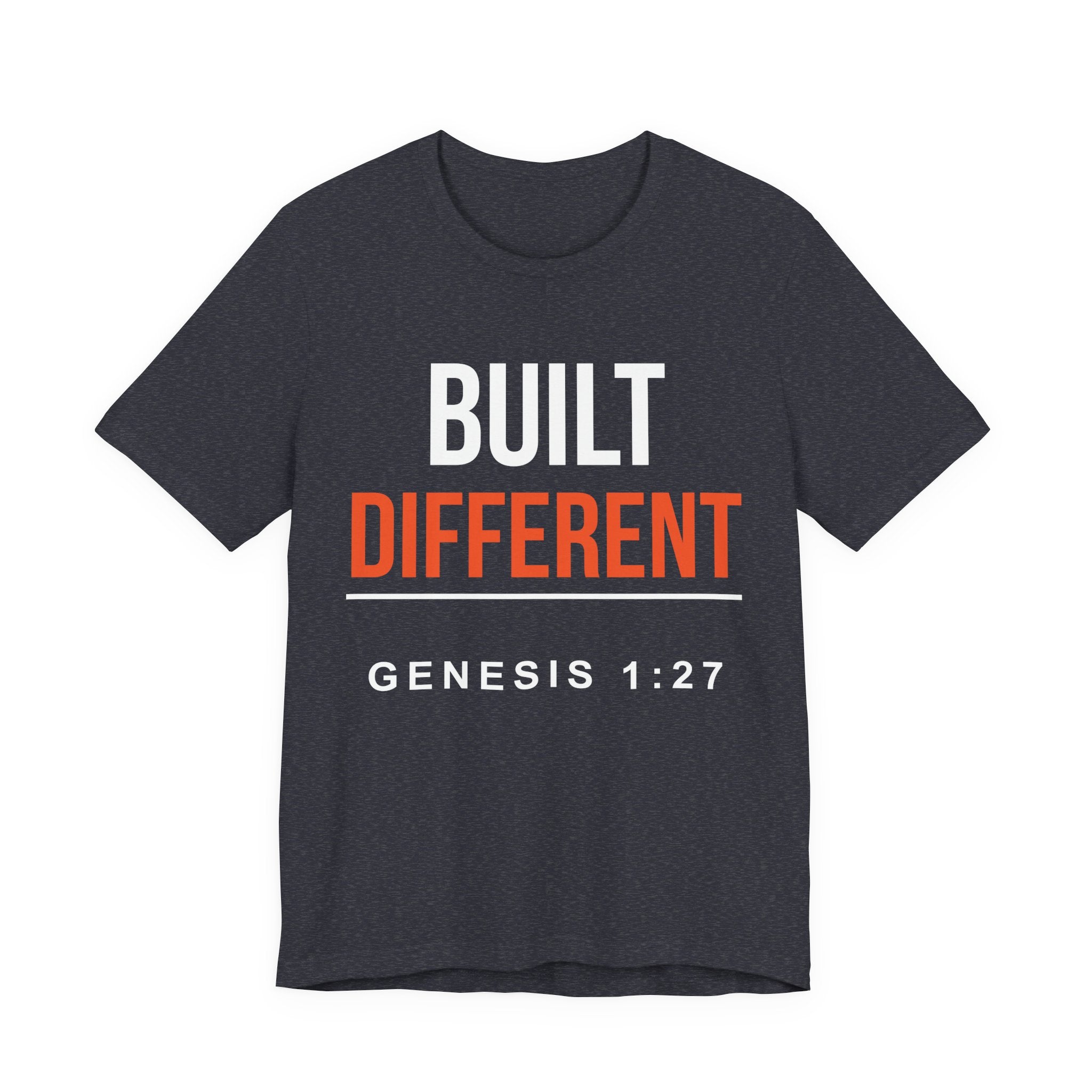 Built Different T-Shirt — "Genesis 1:27" Christian Faith Graphic Tee