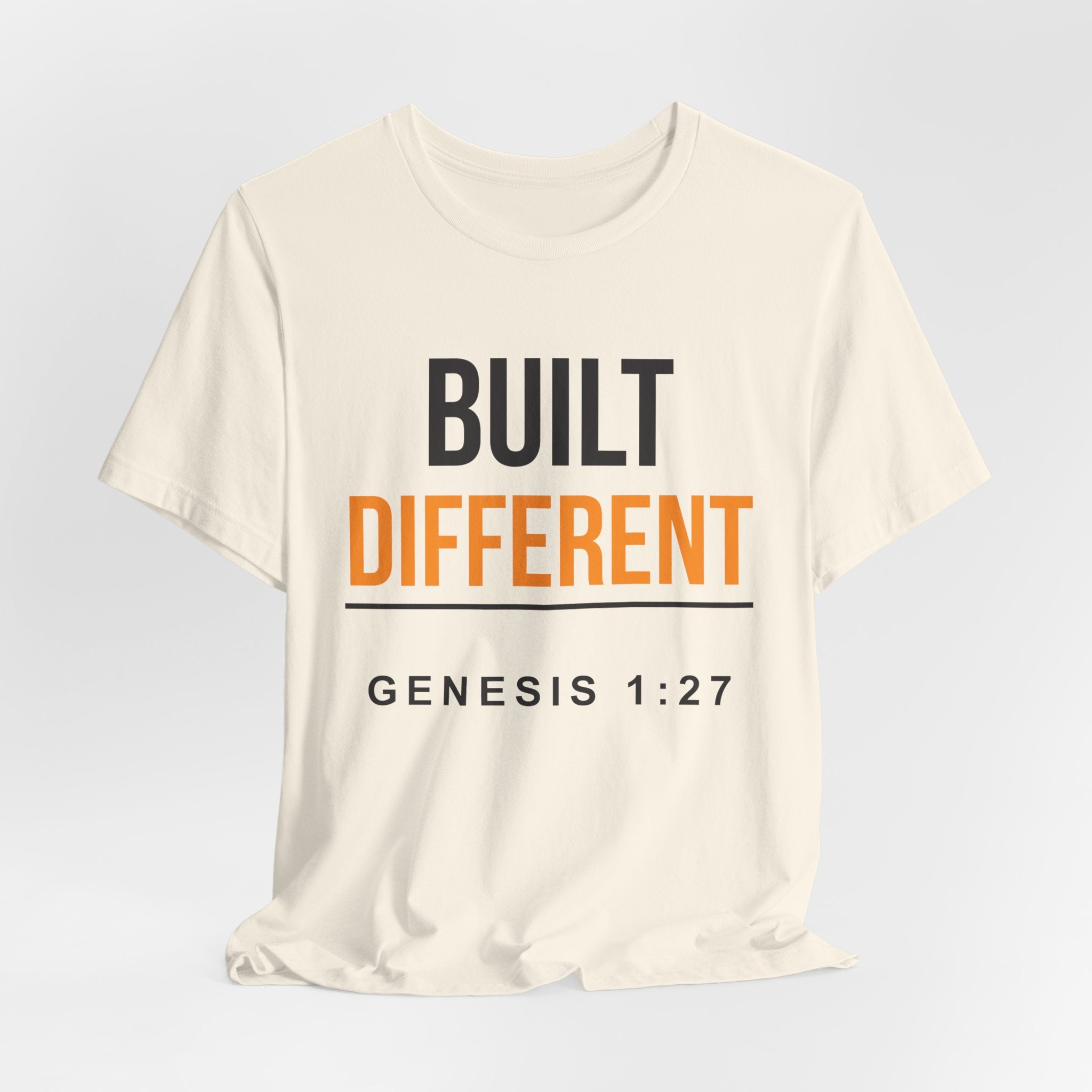 Built Different Tee — Genesis 1:27 Inspirational Christian T-Shirt