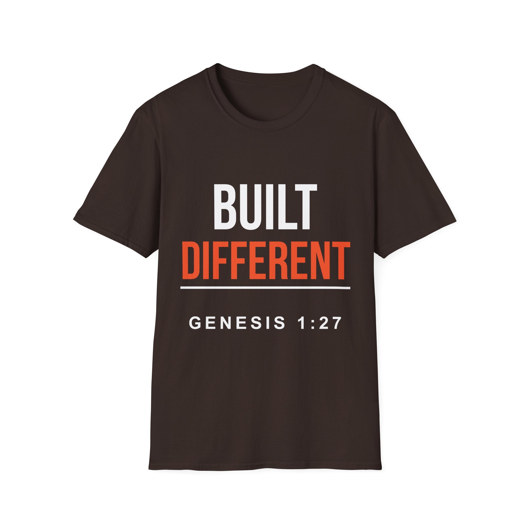 Built Different T-Shirt — "Genesis 1:27" Christian Faith Graphic Tee