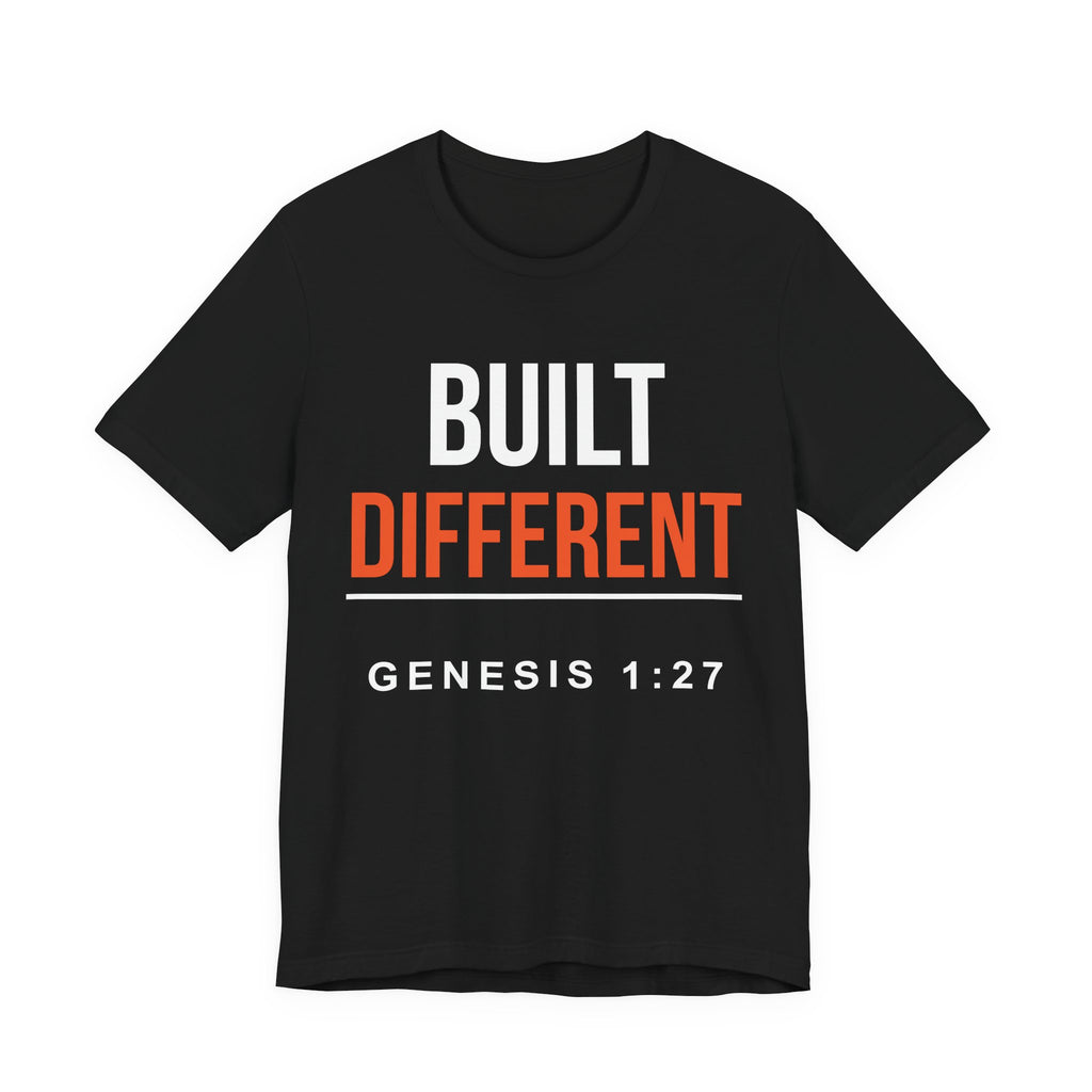 Built Different T-Shirt — "Genesis 1:27" Christian Faith Graphic Tee