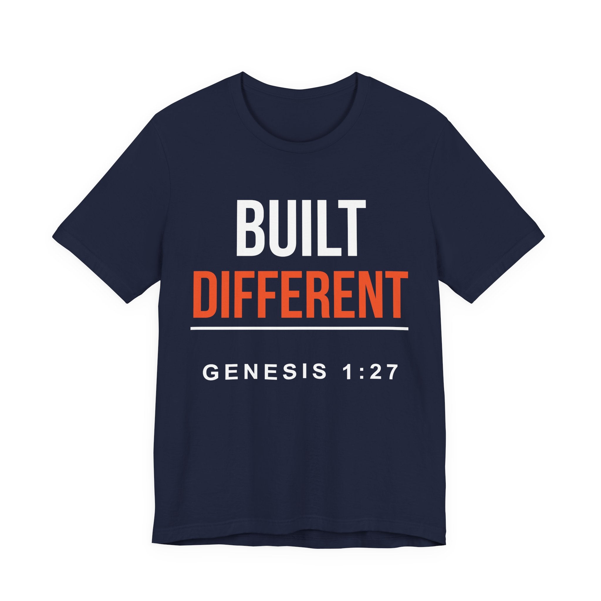 Built Different T-Shirt — "Genesis 1:27" Christian Faith Graphic Tee