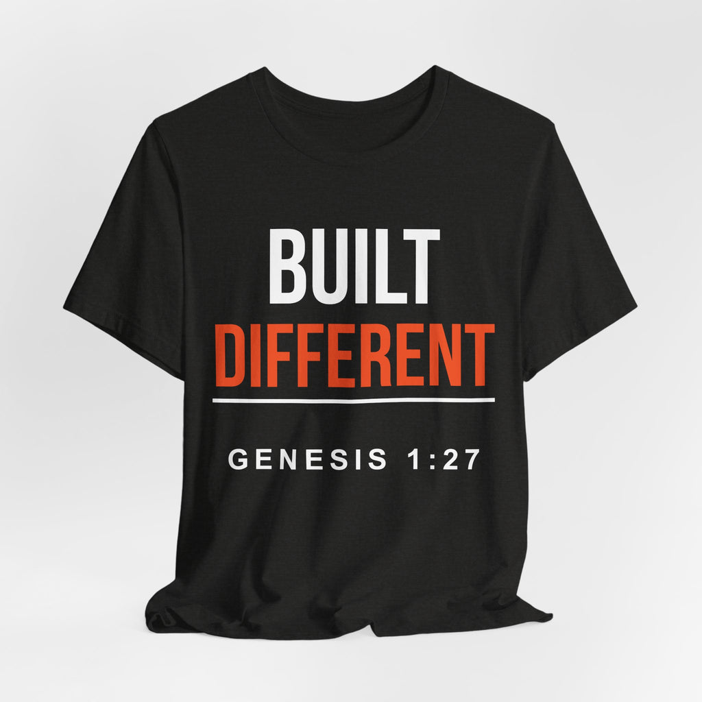 Built Different T-Shirt — "Genesis 1:27" Christian Faith Graphic Tee