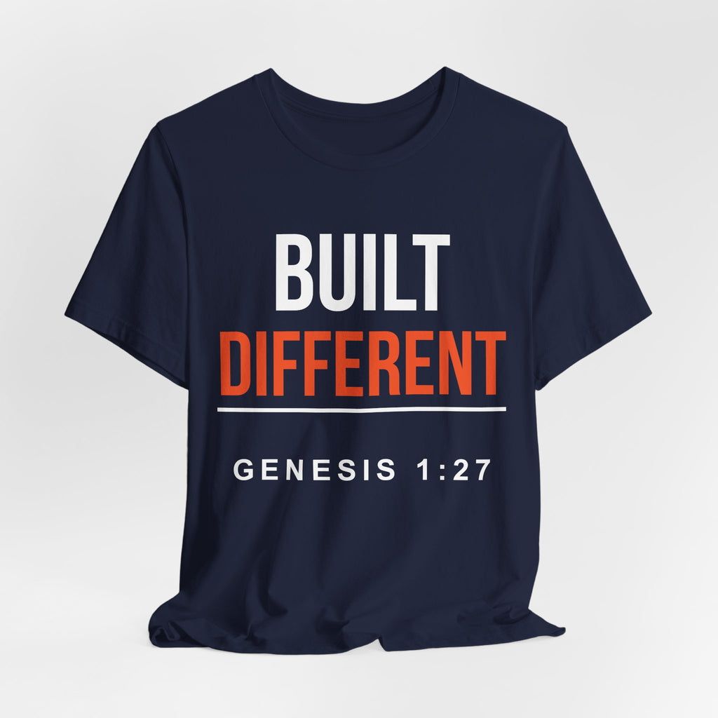 Built Different T-Shirt — "Genesis 1:27" Christian Faith Graphic Tee