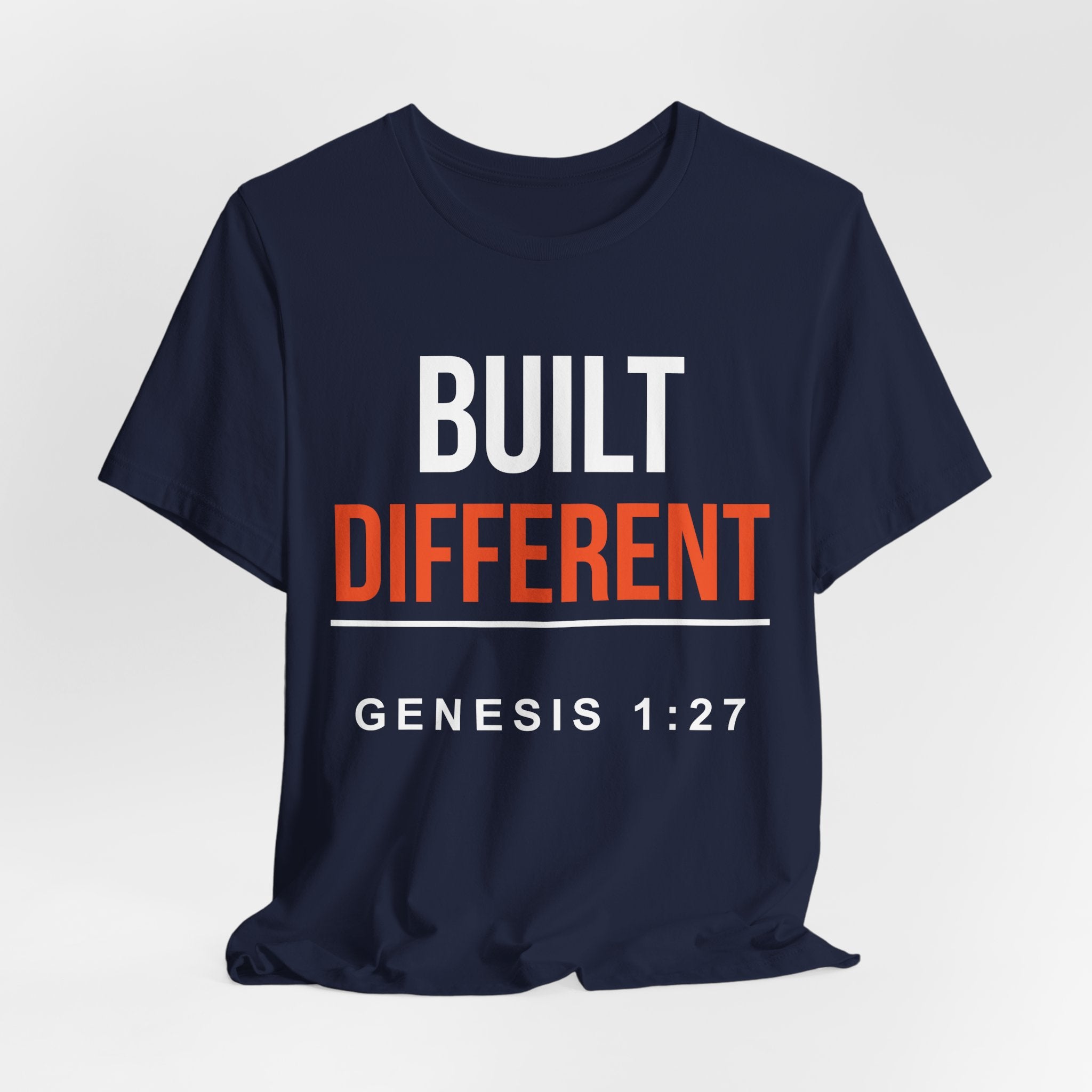 Built Different T-Shirt — "Genesis 1:27" Christian Faith Graphic Tee