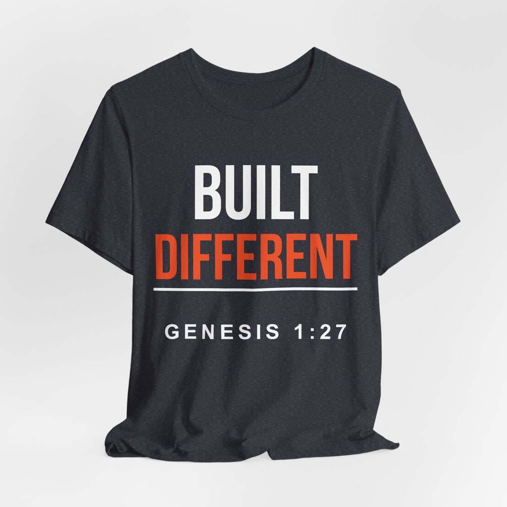 Built Different T-Shirt — "Genesis 1:27" Christian Faith Graphic Tee