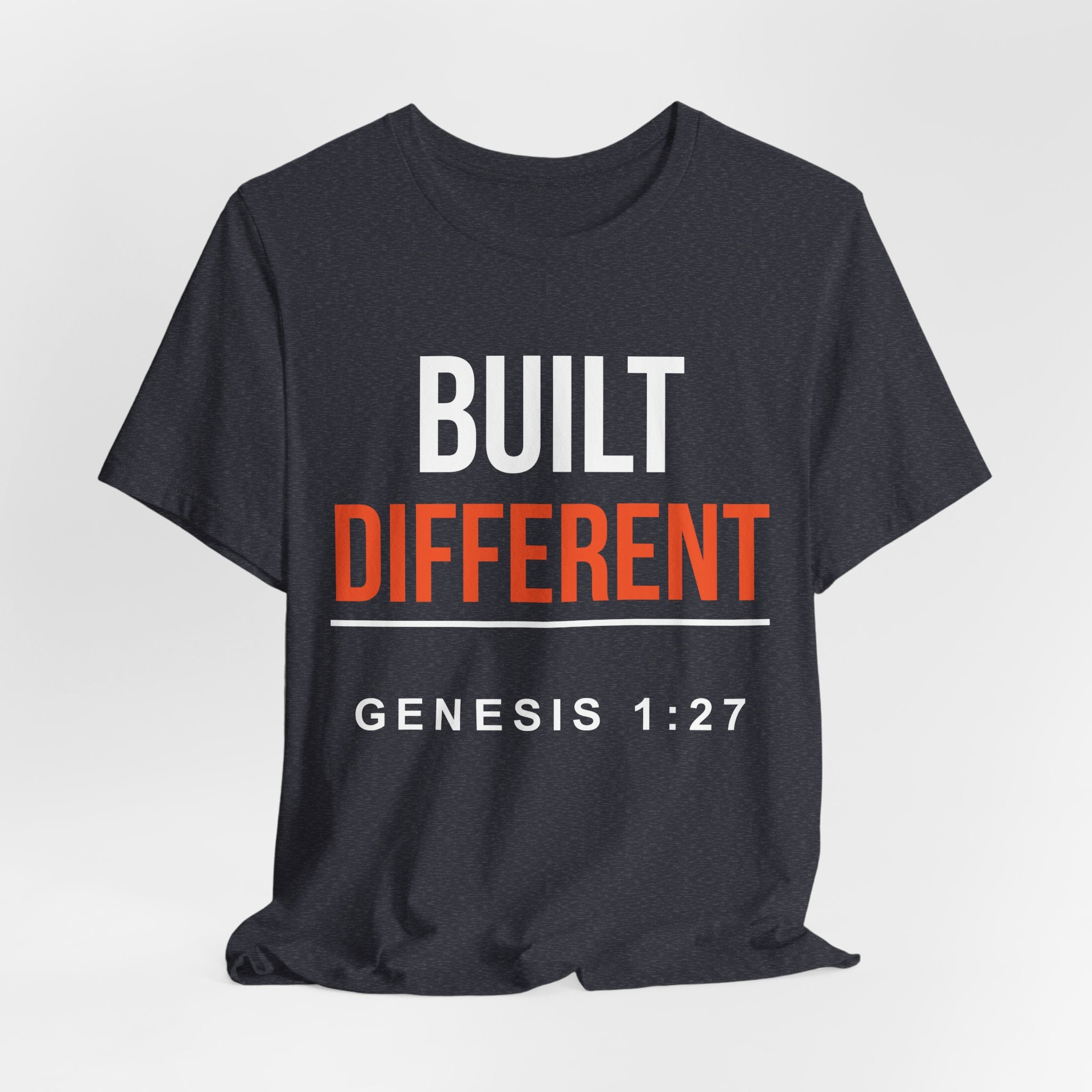 Built Different T-Shirt — "Genesis 1:27" Christian Faith Graphic Tee