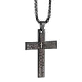 Hip Hop Cross Pendant displayed from an angle.