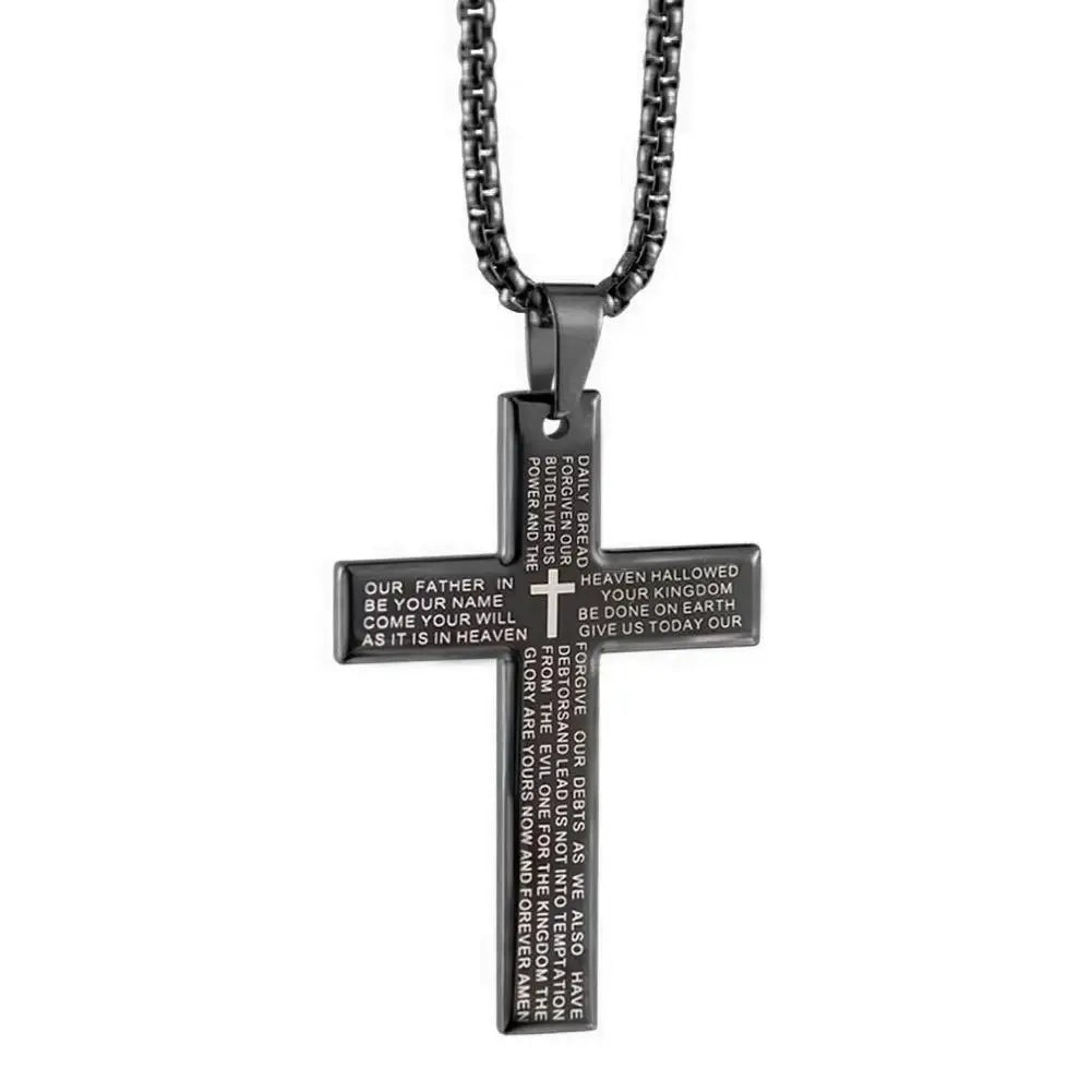Hip Hop Cross Pendant displayed from an angle.