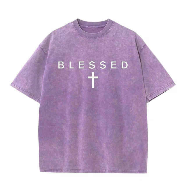 Purple t-shirt on a white background