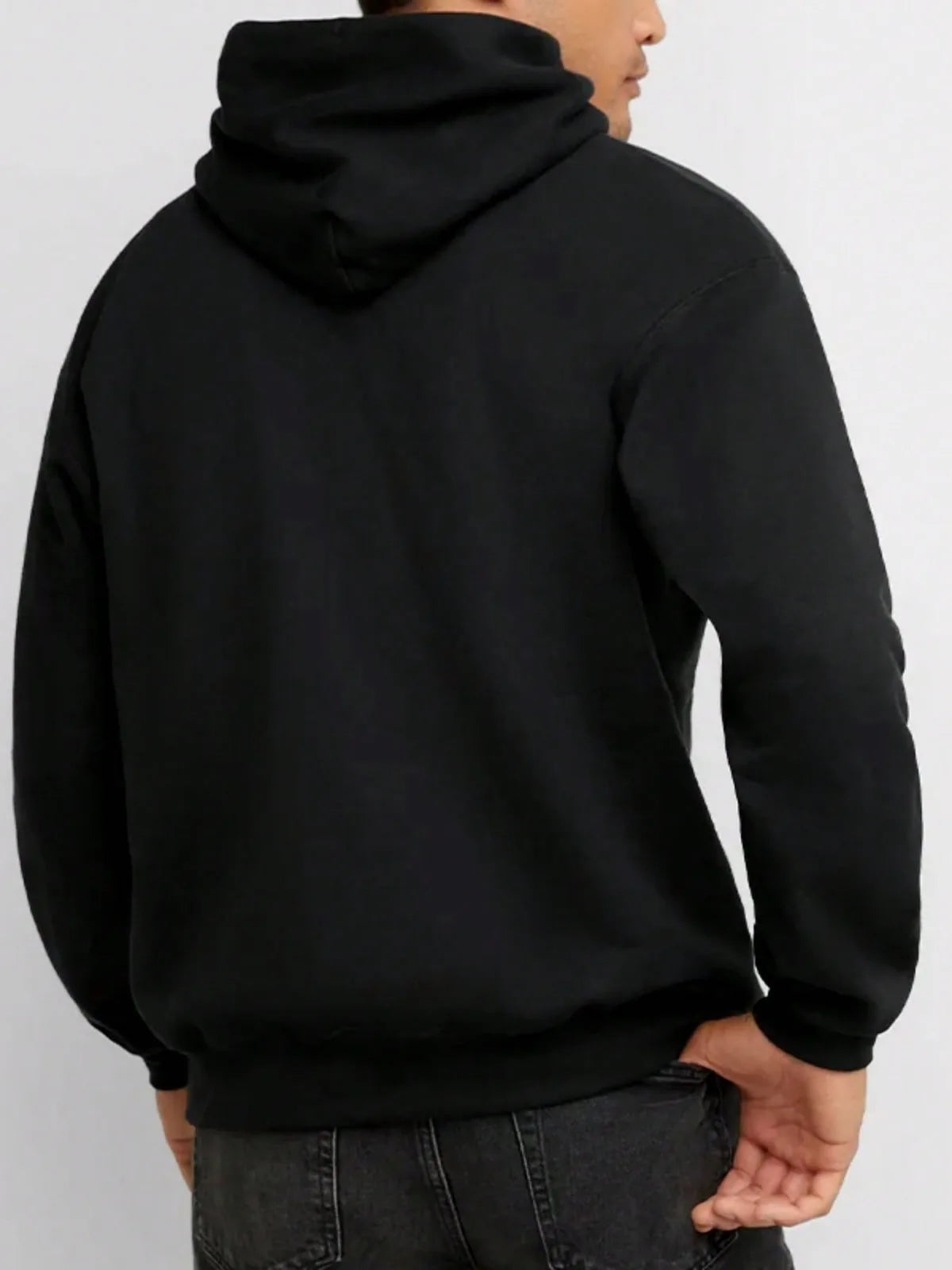 Way Truth Life Hoodie in black color, back view.