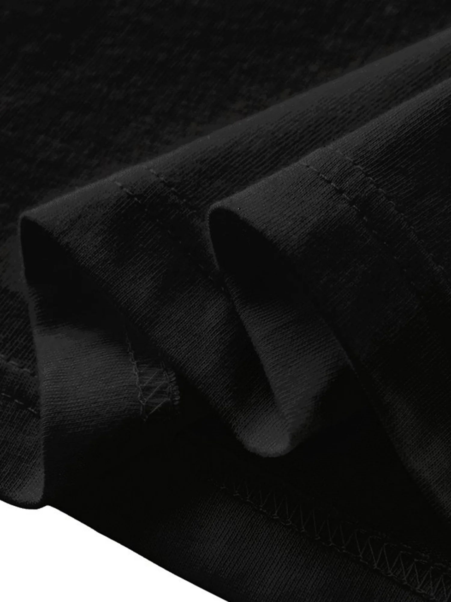 Close-up of black fabric with a textured surface