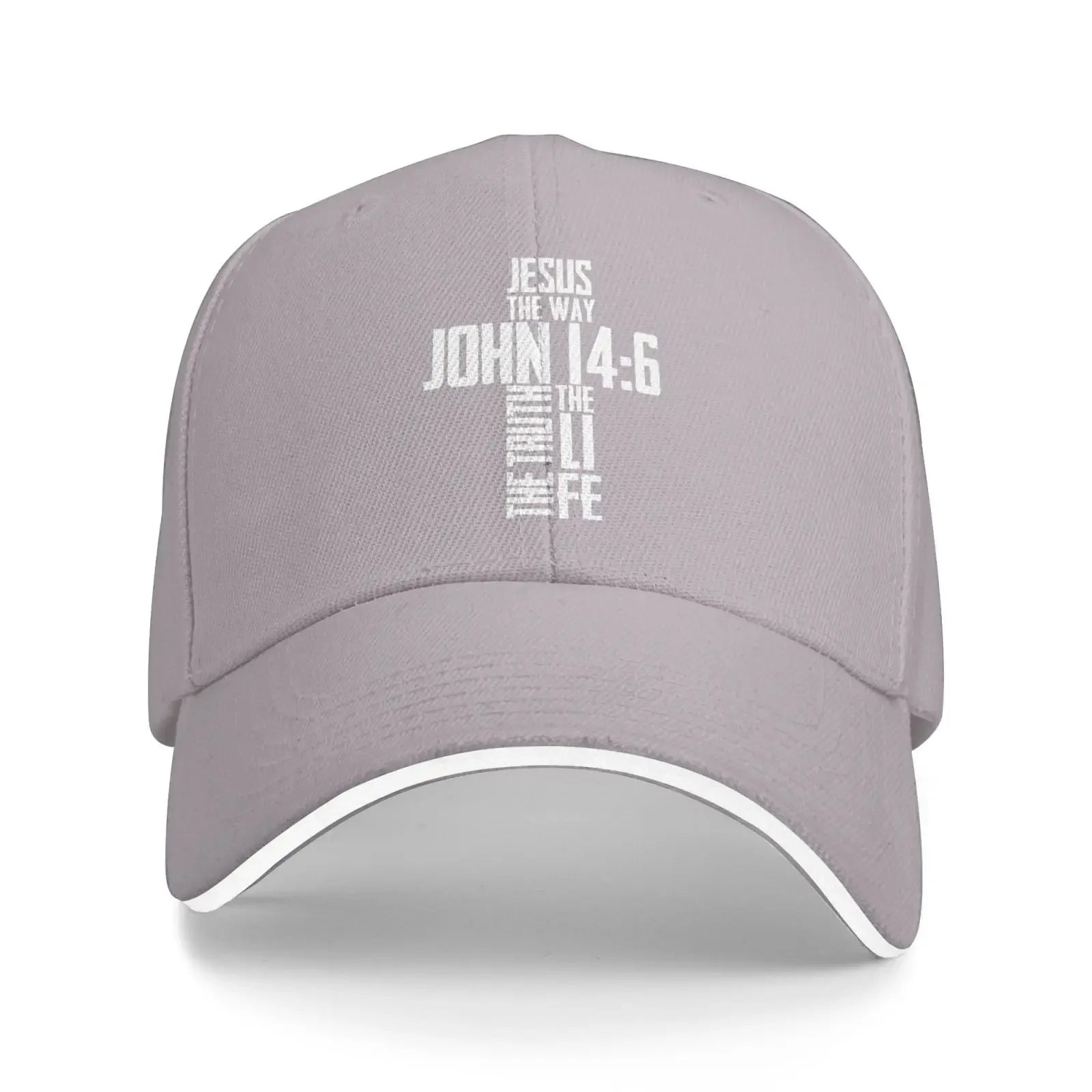 John 14:6 Verse Cap in gray colors.
