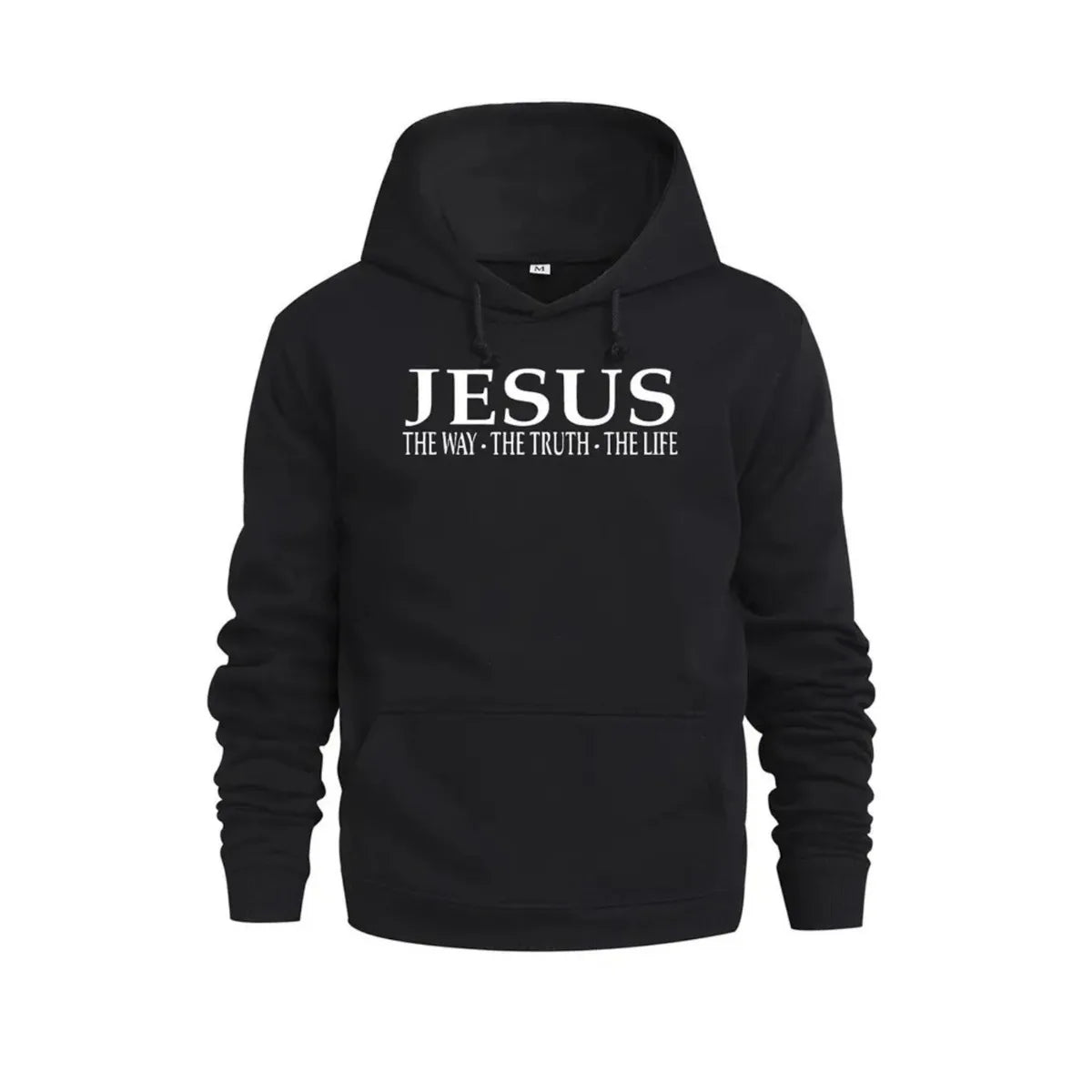 Way Truth Life Hoodie in black color, front view.