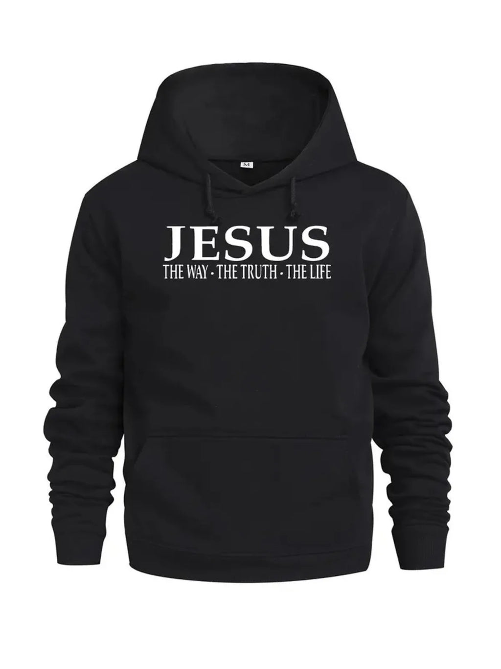Way Truth Life Hoodie in black color, front view.