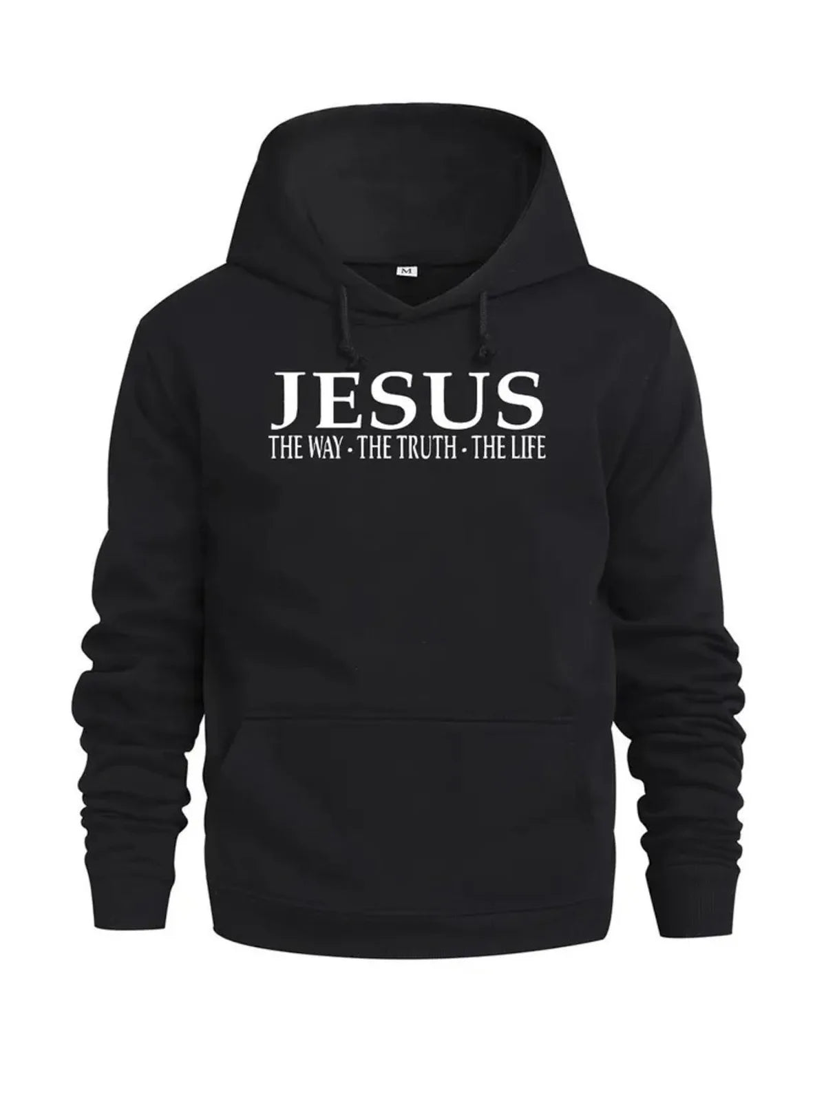Way Truth Life Hoodie in black color, front view.