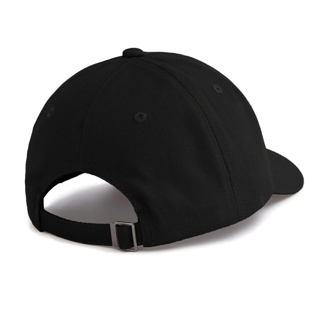 Black baseball cap on a white background